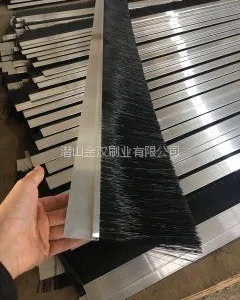 铝合金密封条刷 尼龙丝挡尘扶梯电梯毛刷 机械工业毛刷条