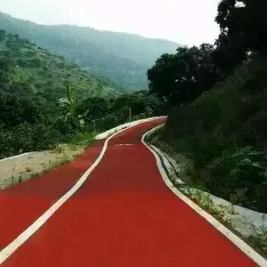供应青岛彩色路面材料彩色防滑路面透水地坪施工