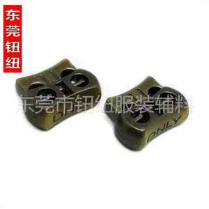 钮纽产品 精品圆柱形单孔金属弹簧绳扣 锌合金吊钟 拉丝调节扣