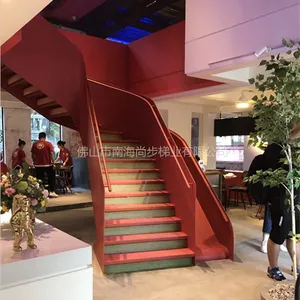 佛山尚步梯业 钢结构楼梯 +滑滑梯 款式多样 厂家定制生产