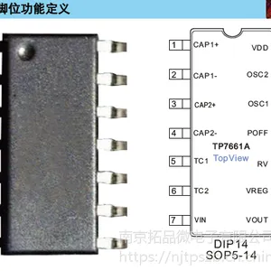 拓微原厂,TP7661A,电荷泵电压反转器,二、三倍压正、负压输出,电压反转,多种封装