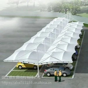 广场建筑景观棚户外双开汽车停车棚露天PVDF遮阳遮雨棚膜结构