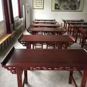 课桌椅国学桌实木古典中式国学课桌椅书画桌仿古书法桌椅衡杨