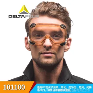 代尔塔101100防化护目镜 实验室专用 防风防冲击飞溅防沙尘眼罩