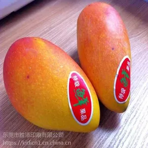 厂家直销 消银龙食品标签 击凸 烫金 水果标 不留胶