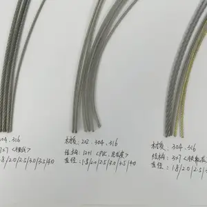 全国供应固臣隐形防盗网防护网专用304进口尼龙皮2.0钢丝绳