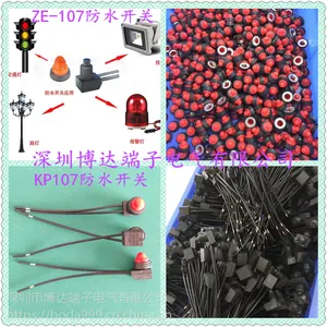 深圳博达ZE-107防水开关 照明灯具用KP107按钮开关 户外灯防水按键开关、轻触开关