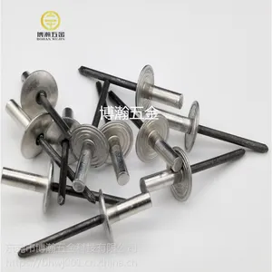 现货供应大帽沿铝抽芯铆钉封闭型防水大帽拉钉