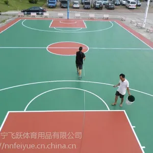 广西来宾室外塑胶篮球场学校 乡镇篮球场包工包料飞跃体育