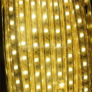 厂家直销照明220V高压超高亮5050LED灯带纯铜导线 客厅吊顶暗槽灯光条