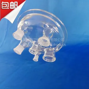 郑州乾正仪器F-30L玻璃反应釜釜盖六口瓶 玻璃反应釜配件厂家生产大量现货供应