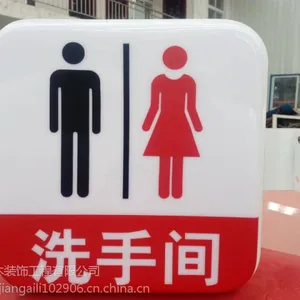 加油站洗手间入口灯箱卫生间门牌标识石化石油加油站洗手间灯箱