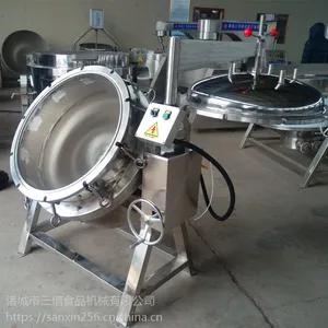 400L燃气加热蒸煮锅 可倾式高压蒸煮锅 不锈钢食品专用蒸煮锅