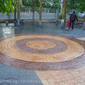 压模地坪,一条龙服务的企业,不发火压模地坪选 海绵城市公司