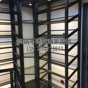 304不锈钢酒架定制 酒庄铁艺不锈钢红酒架 广东红酒柜厂家定做批发