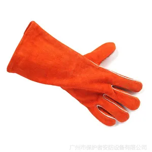 威特仕10-0100锈橙色焊工手套 防火阻燃电焊斜拇指款手套批发