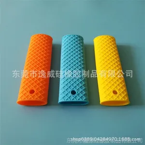 厨房用具硅胶锅把手套 隔热防烫硅胶锅柄套 创意硅胶锅手柄套