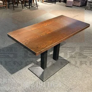 复古咖啡厅桌椅组合甜品奶茶店桌椅美式主题西餐厅餐椅铁艺叉背椅