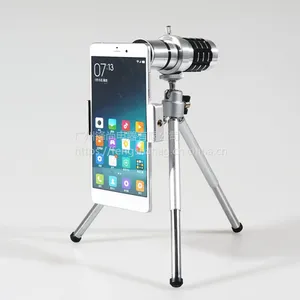 猎奇12X望远镜LQ-015手机通用型伸缩架铝合金金属望远镜可