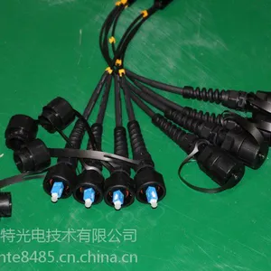 供应单多模2/4/6/8/12芯光纤跳线TPU铠装光缆ODVA野战光缆防水头
