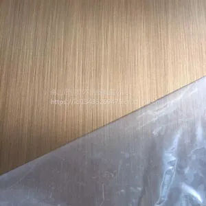 佛山乐恒茂镀铜不锈钢 广东不锈钢镀铜厂家 仿铜门材料供应 手工拉丝
