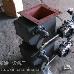 拓新DSF双层气动翻板阀 法兰式双层翻板卸灰阀
