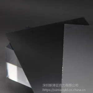 3mm新涛浇铸黑色502单面磨砂亚克力板 黑色有机玻璃