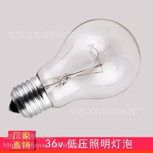 供应36V机床船舶用E27螺口40W低压泡白炽灯泡