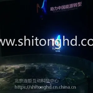 LNG项目12通道升降圆台投影沙盘联动