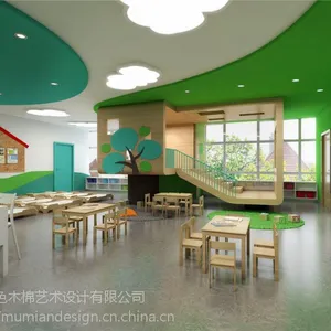 幼儿园设计走廊、楼梯注意事项,盐城早教中心幼儿园装修设计,环境创设
