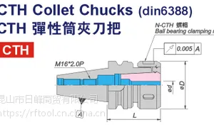 N 丸荣ACROW 弹性筒夹刀把 BT30-CTH25-070