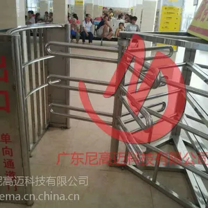 半高不锈钢旋转闸门*** 120度入口位置通道管理闸门 三辊型通道门