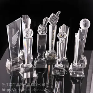 新款水晶奖杯定制刻字工艺品摆件礼品大拇指奖杯礼品厂家批发