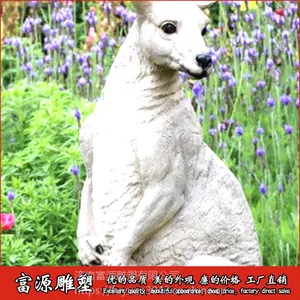 优质玻璃钢动物雕塑 园林景观动物雕塑 袋鼠母子雕塑定制