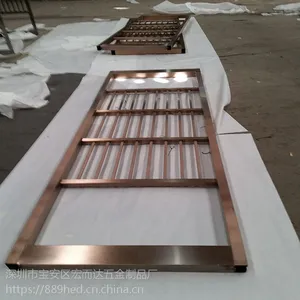 金属中式不锈钢屏风座屏隔断玄关酒店装饰可定制