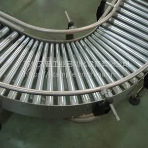 供应AMPLE 苏州非标定制转弯式滚筒线,不锈钢转弯滚筒线,钢材滚轮机