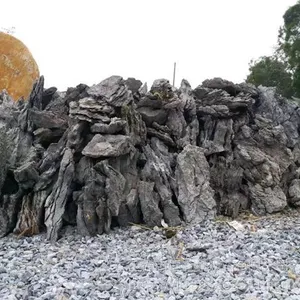 西丰英石假山造景石 园林工程用石 鱼池假山流水景观