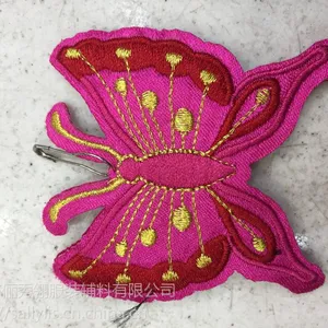 厂家直产直销电脑绣花章 布标 水溶刺绣立体花