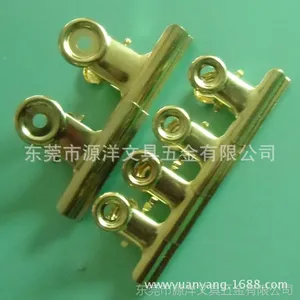 大量生产金色/银色圆头飞机型文件夹 活页铁夹子