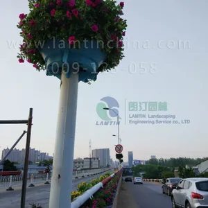 灯杆花盆直供/灯杆绿化专用花盆 室外灯杆外挂专用花盆