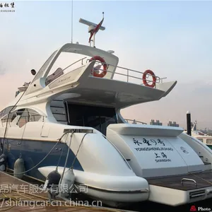 上海租游艇 Azimut64 黄浦江船舶租赁 海上生日派对