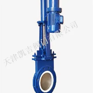 刀闸阀 PZ273X-16C 凯吉牌电液动耐磨刀闸阀使用 陶瓷防腐耐磨刀闸阀特点
