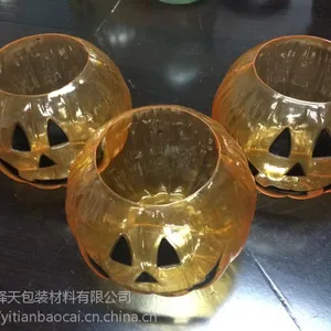加吹塑成型 东莞清溪供应吹塑 加工橙色塑料南瓜罐