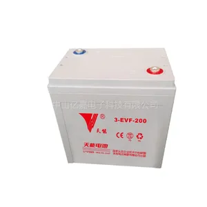 天能3-EVF-200免维护电动汽车观光车清洁车电动道路车辆用铅6V200A阀控式硅胶动力蓄电池