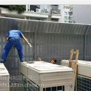 商场楼顶百叶孔空调主机隔音板安装联系闫经理