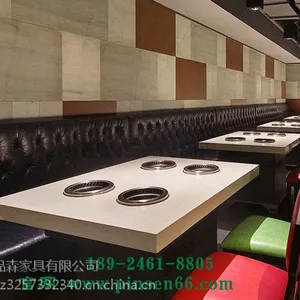 海底捞火锅店大理石火锅桌厂家定制直销无烟火锅桌无烟设备吸油烟
