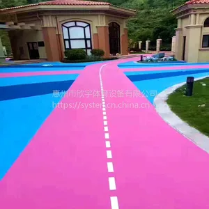 惠州EPDM塑胶地板设计,游乐场彩色场地翻新,小区epdm塑胶地板铺设