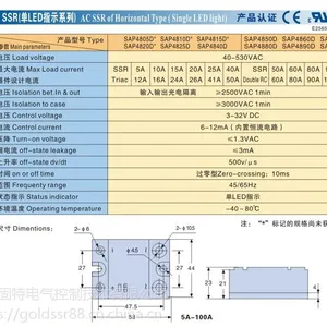 ��������GOLD����ֱ�����ཻ��220V��̬�̵���SAP4825D