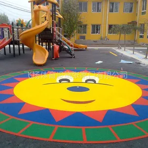 专业供应施工环保型幼儿园，儿童乐园epdm塑胶地面工程，健身步道