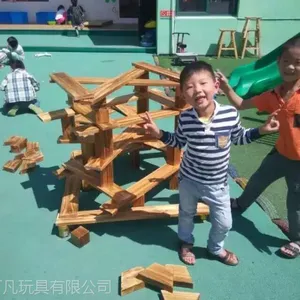 大型幼儿园户外炭烧积木 儿童积木玩具 幼儿园玩具厂家